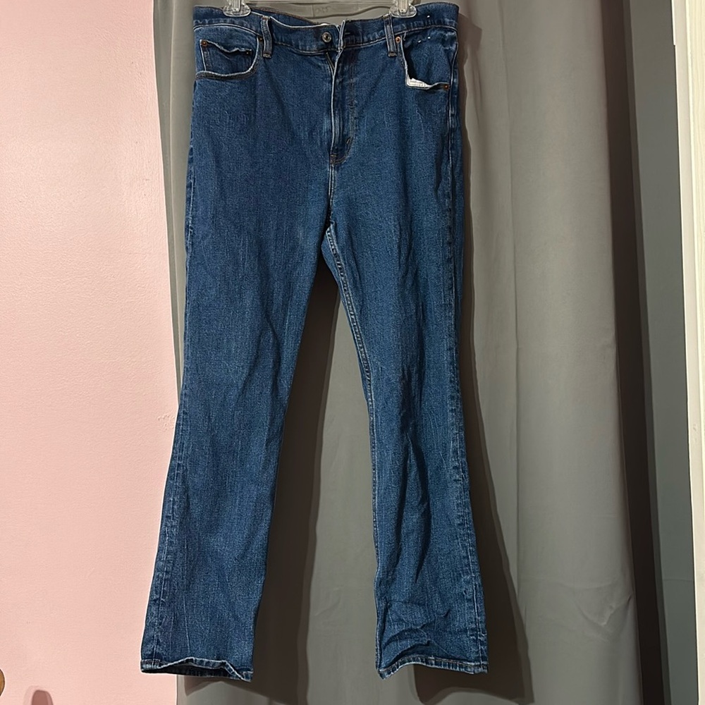 Abercrombie The 90s Slim Straight Ultra High Rise-Mid Wash